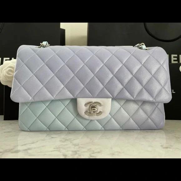 Chanel Limited Edition iridescent Tri-color Medium Classic Bag - Picture 4 of 13